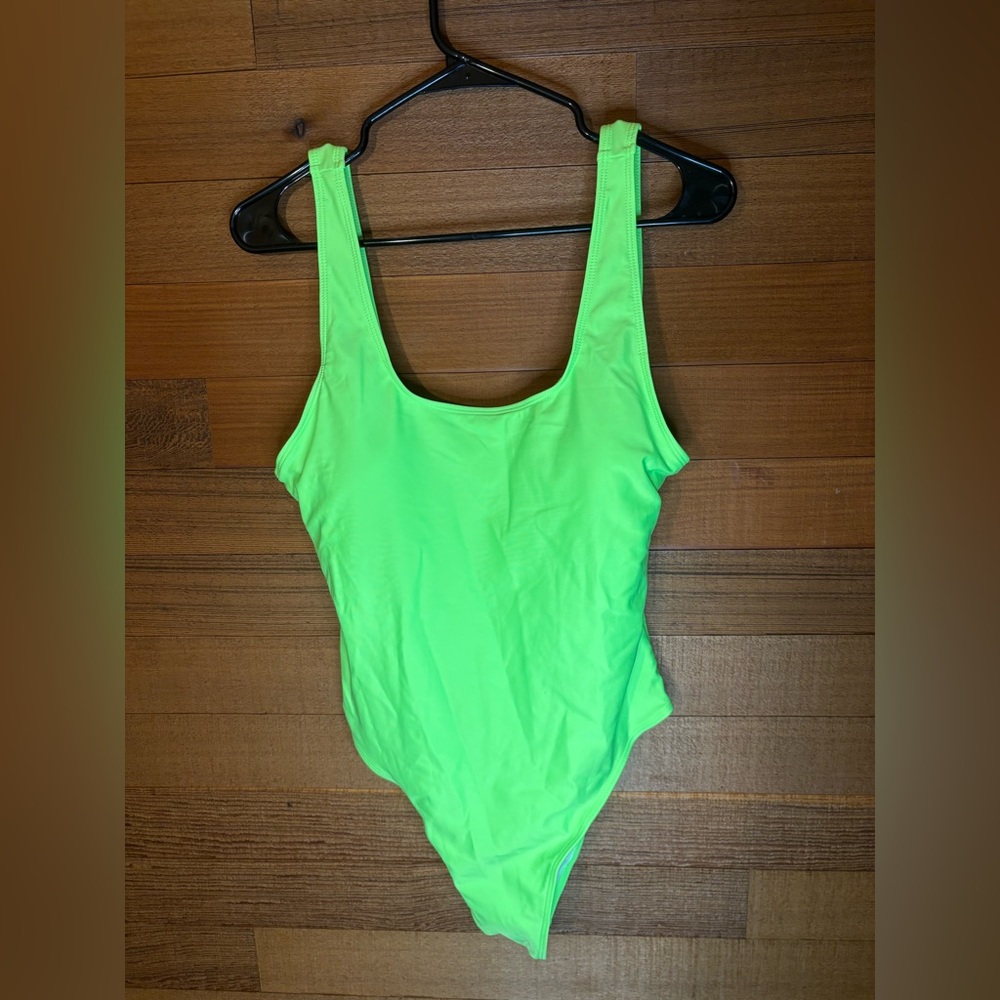 Neon Green One Piece Bathing Suit